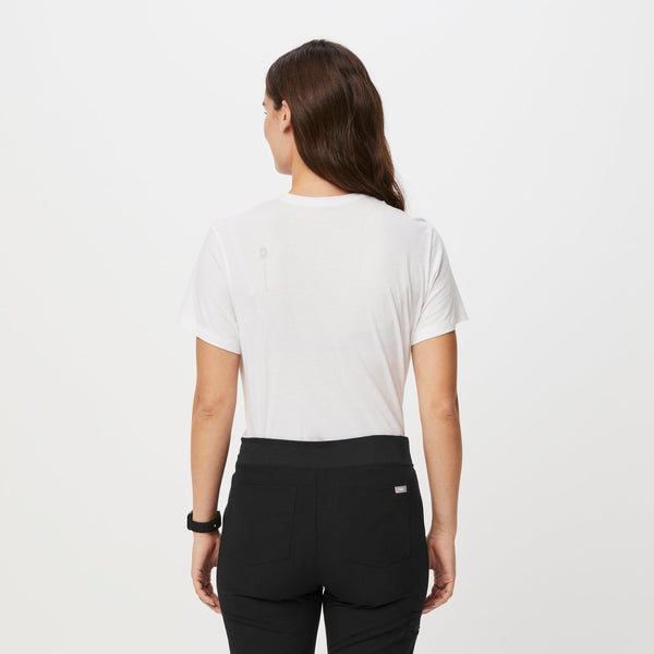 Women's White Awesome Humans Relaxed - Supersoft Underscrub