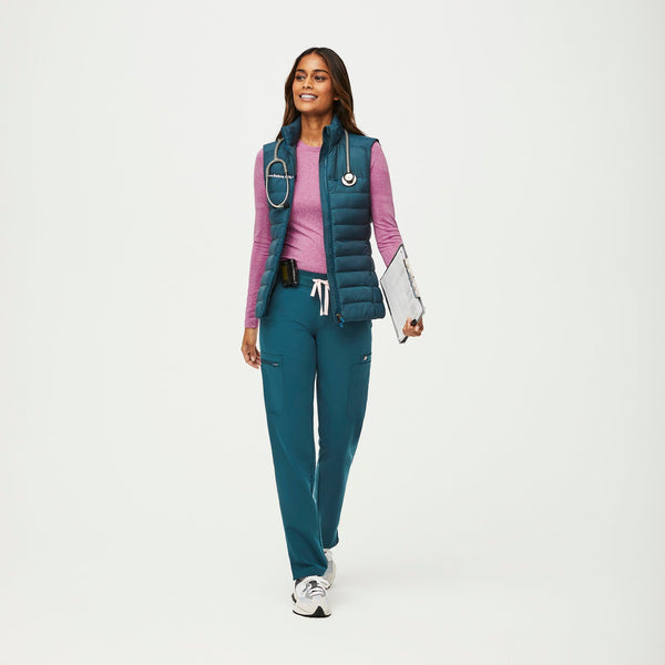 women's Caribbean Blue Packable - Puffer Vest