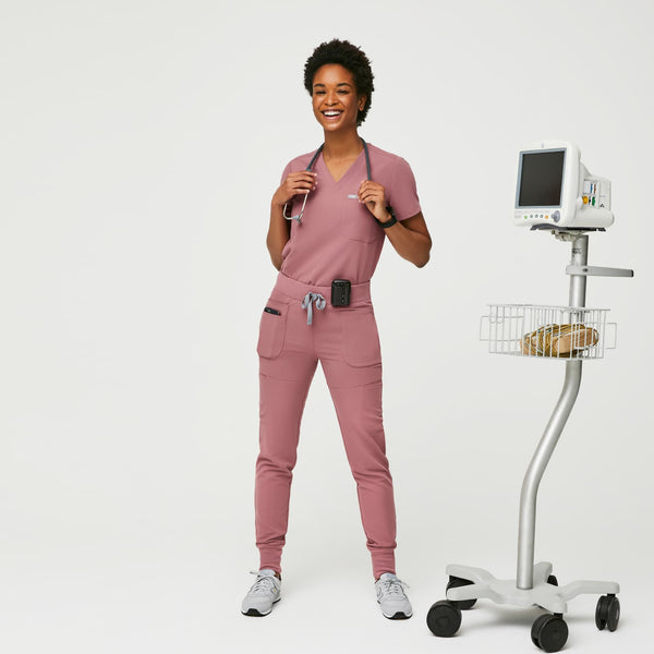 women's Mauve Qua - Skinny Jogger Scrub Pant