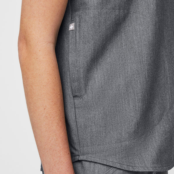 women's Graphite Rafaela™ - Oversized  Scrub Top (3XL - 6XL)