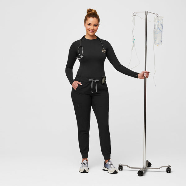 women's Black Salta Seamless - Long-Sleeve Underscrub