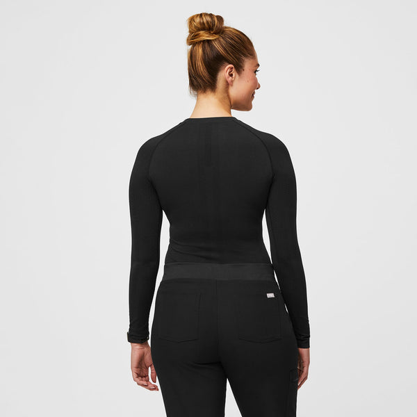 women's Black Salta Seamless - Long-Sleeve Underscrub