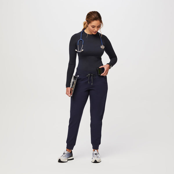 women's Navy Salta Seamless - Long-Sleeve Underscrub