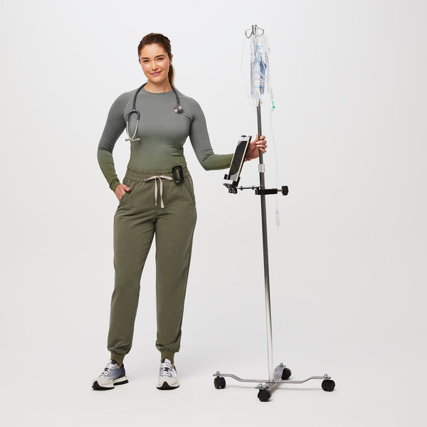 women's Ombre Olive Salta  - Long-Sleeve Underscrub