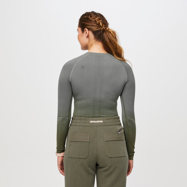 women's Ombre Olive Salta  - Long-Sleeve Underscrub