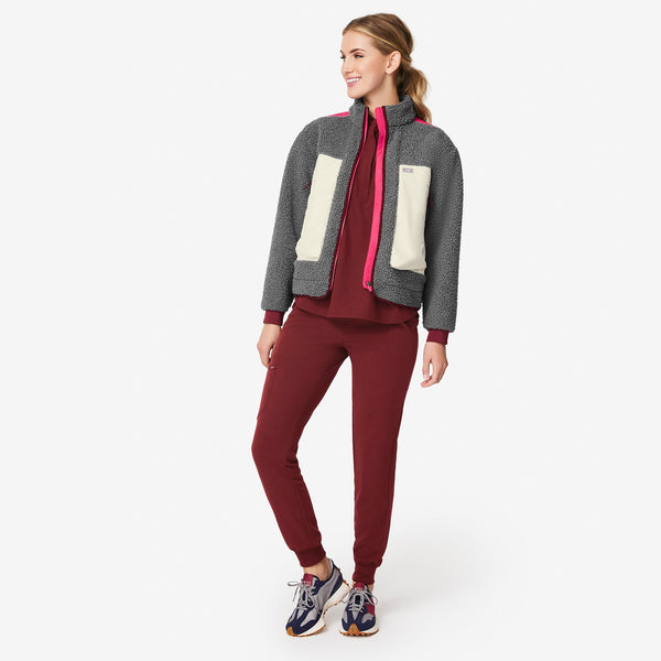 women's Dark Heather Grey Selwyn - Sherpa