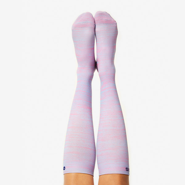 women's Pink Space Dye - Compression Socks