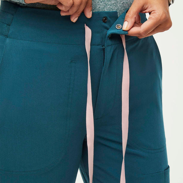 women's Caribbean Blue Sumaiya High-Rise  - Tall Skinny Scrub Pant