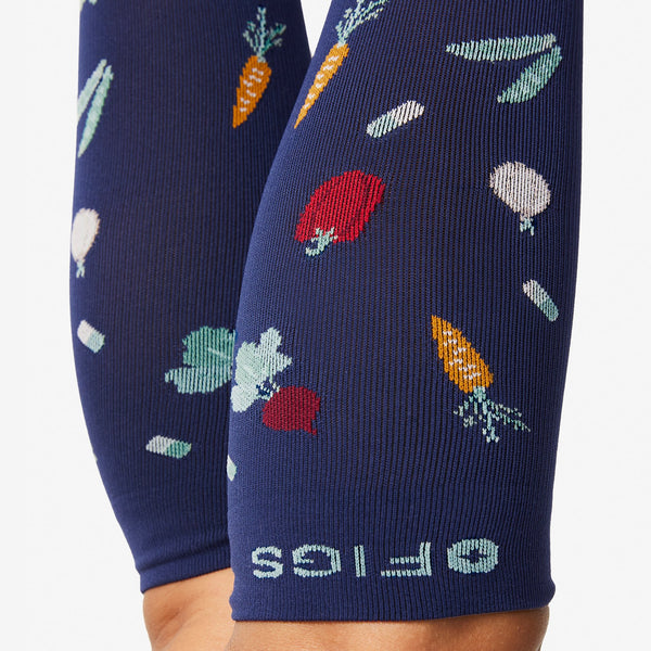 women's Caribbean Blue Vegetables - Compression Socks