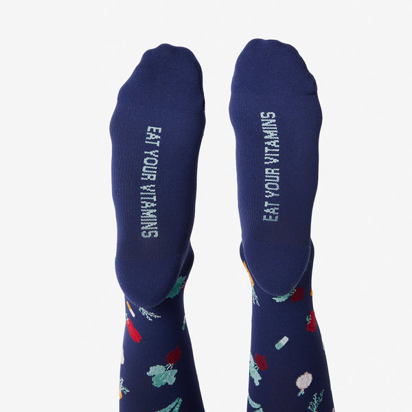 women's Caribbean Blue Vegetables - Compression Socks