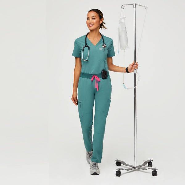 women's Hydrogreen REMIX Yola - Slim Zip Scrub Pant