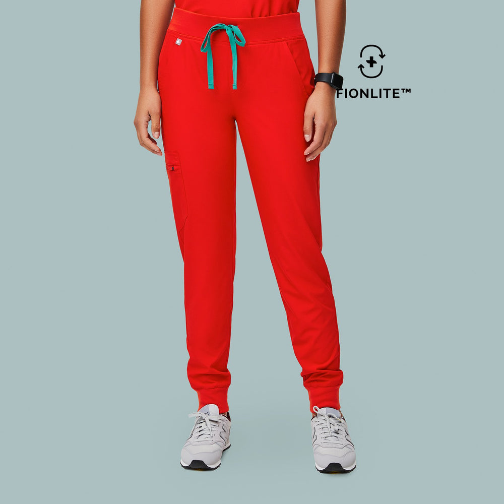 women's Awesome Red FIONLITE™ Zamora - Tall Jogger Scrub Pant