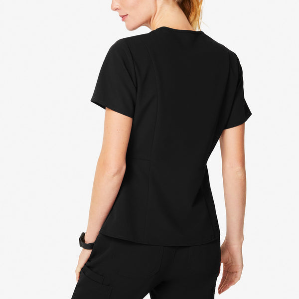 women's Black Aburi - V-Neck Scrub Top