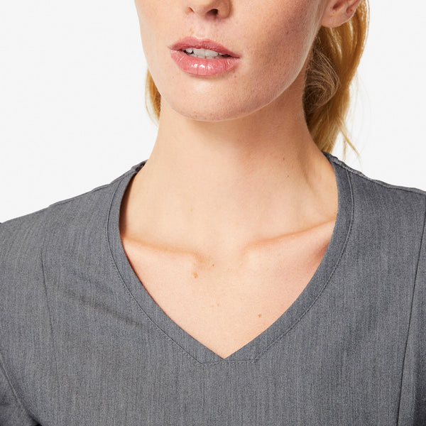 women's Graphite Aburi - V-Neck Scrub Top