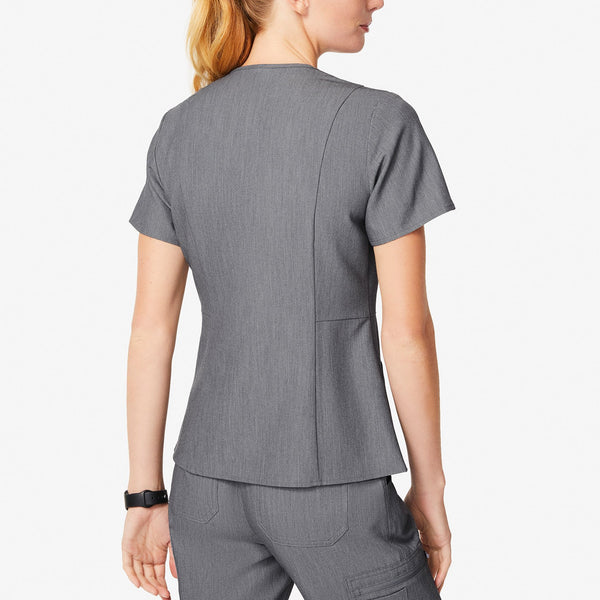 women's Graphite Aburi - V-Neck Scrub Top