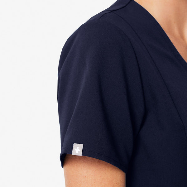 women's Navy Aburi - V-Neck Scrub Top