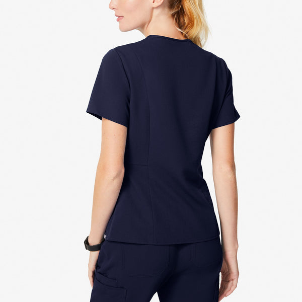 women's Navy Aburi - V-Neck Scrub Top