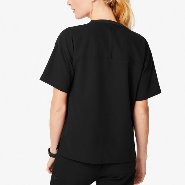 women's Black Bene - Crew Scrub Top