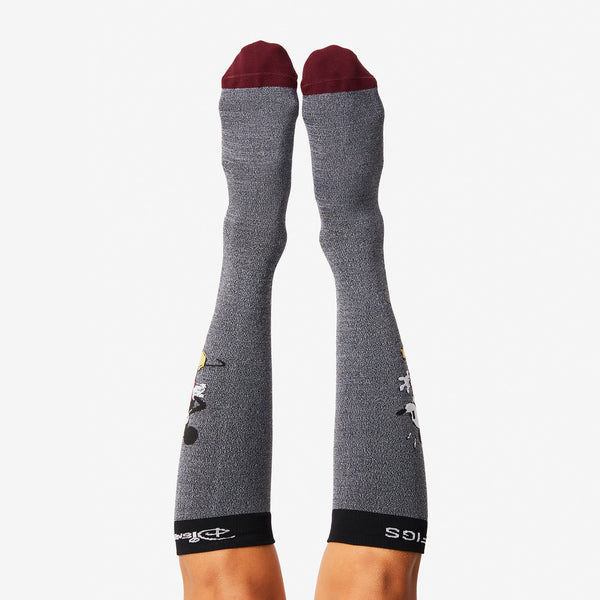 women's Grey Mickey Mouse - Compression Socks