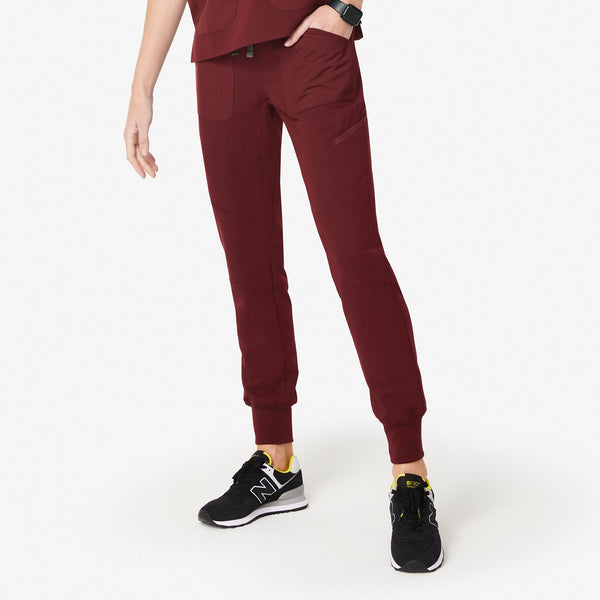 women's Burgundy Maua - Jogger Scrub Pant