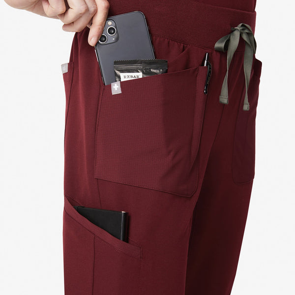 women's Burgundy Maua - Jogger Scrub Pant