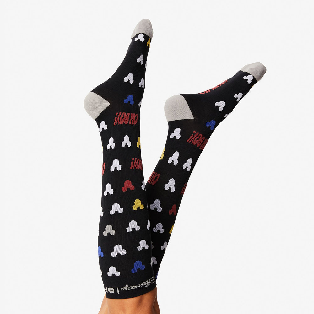 Women's Black Mini Mickey Mouse - Compression Socks