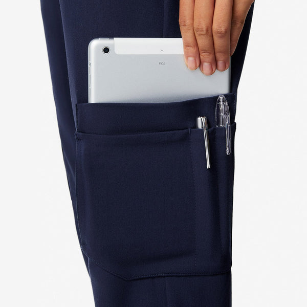 women's Navy 20-Pocket - Scrub Pant