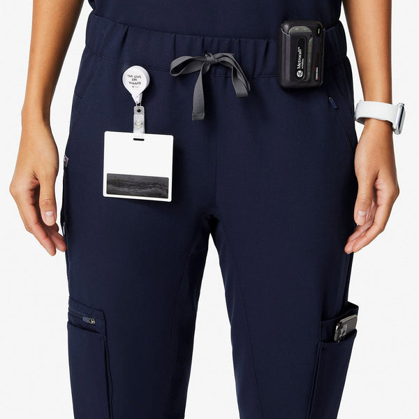women's Navy 20-Pocket - Scrub Pant