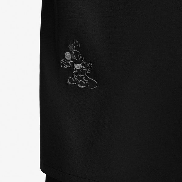 women's Black Mickey Mouse - V-Neck Scrub Top