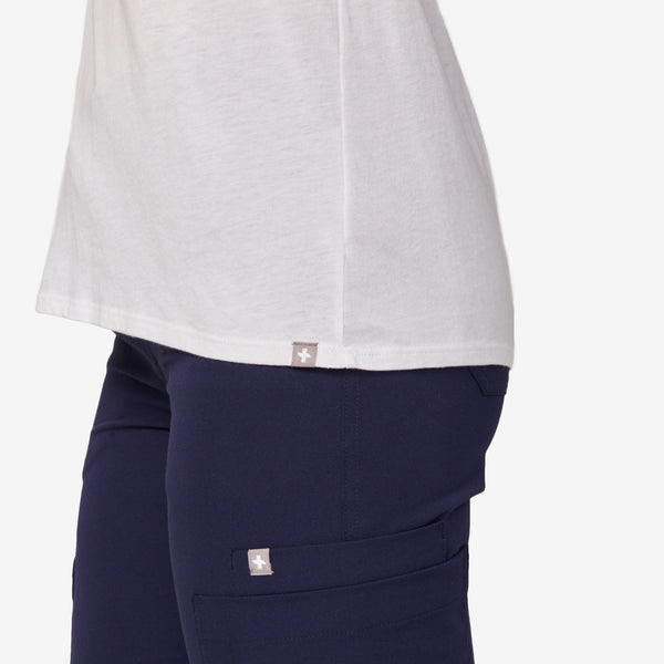 women's White Super Soft Short-Sleeve V-Neck - Underscrub